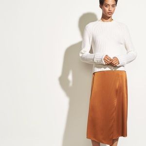 NEW Vince Drape Panel Silk Skirt, Small